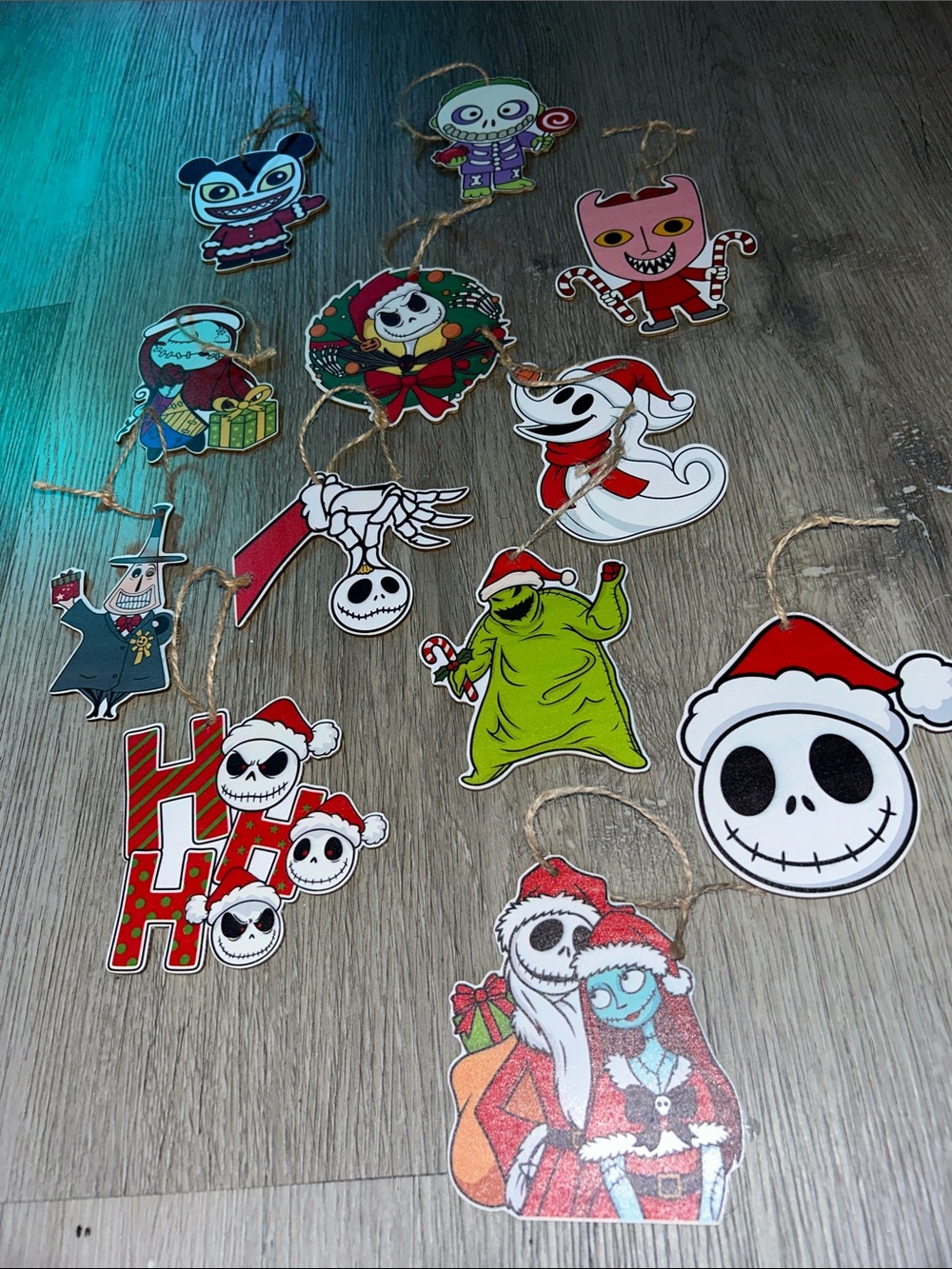 Nightmare before Christmas 12 piece wooden Costume Ornament Set
